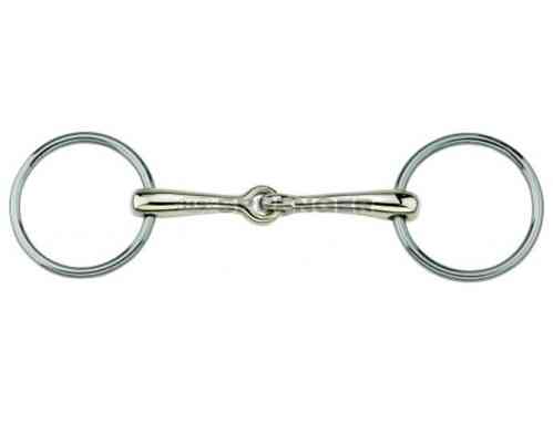 Waldhausen Rubber Covered Stainless Steel Single Joint Loose Ring Snaffle Bit 